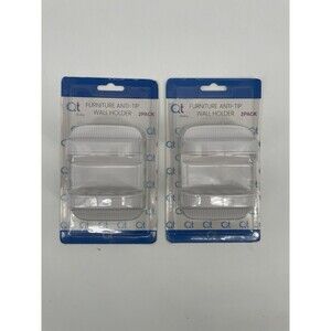 Anti Tip Kit Furniture Wall Child Safety Baby Proofing Anchors 4 Count Lot of 2